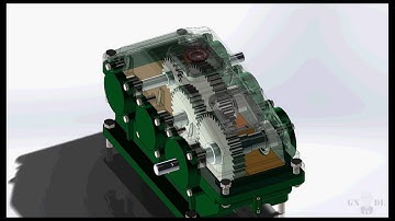 0 3 Reduction Two Stage Gearbox   Motion and Explode in Solidworks 2018