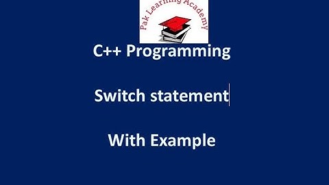 C++ Programming tutorial in Urdu/Hindi for beginners 10|Switch case |Conditional structure