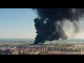 Пожар на складах полителена, Самара 13.07.2020, вид с высоты