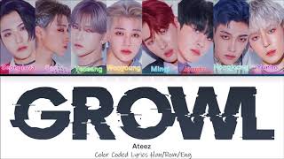 ATEEZ 'GROWL' (Color Coded Lyrics Han\/Rom\/Eng)