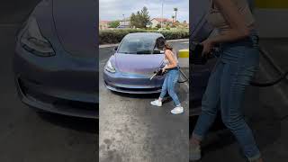 She Tries Putting Gas In Tesla Pt 7