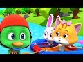 flod løb | Tegnefilm til børn | Sjov med dyr | Børneshow | sjovt for børn | Loco Nuts | River Run