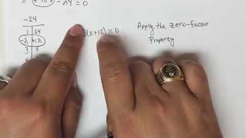 Solve a Quadratic Equation Using the Zero-Factor Property