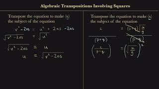 Famous How to Transpose Equations Involving Squares and Square Roots | Step-by-Step Examples Profile