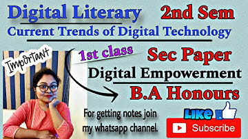 Digital Empowerment-Digital Lit. & current trends of digital tech.|By-Sagarika Nag#geography