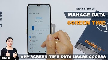 How to remove screen time data in moto e13 | motorola e13 me screen time data kaise delete kare