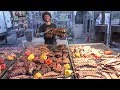 Huge Asado from Argentina. Street Food Festival seen in Italy