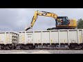 FEC / Brightline Roadbed Excavator Train near Pineda, FL - March 20, 2021