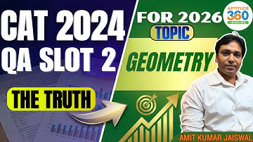 CAT 2024 QA SLOT 2 PYQ | Geometry | Detailed Solution & Shortcut | Aptitude360