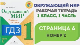 Окружающий мир. Рабочая тетрадь 1 класс 1 часть. ГДЗ стр. 6 №2