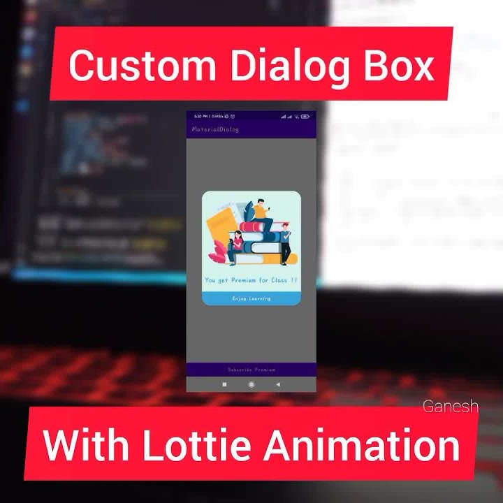 Custom Dialog Box in Android Java | Lottie Animation | Material Dialog ...