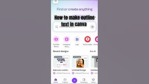 How to Make Outline Text in Canva | Easy Text Effect Tutorial ✨ #tutorial #canvapro #texteffect #yt