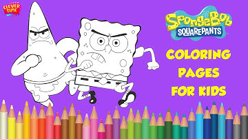 SpongeBob SquarePants Coloring Book Compilation Patrick Star | Learn Colors