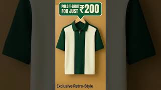 🔥 Mid-Season Steal: Retro Rib-Knit Polo @ ₹200! #fashion #shirts #mensfashion #tshirts #outfit
