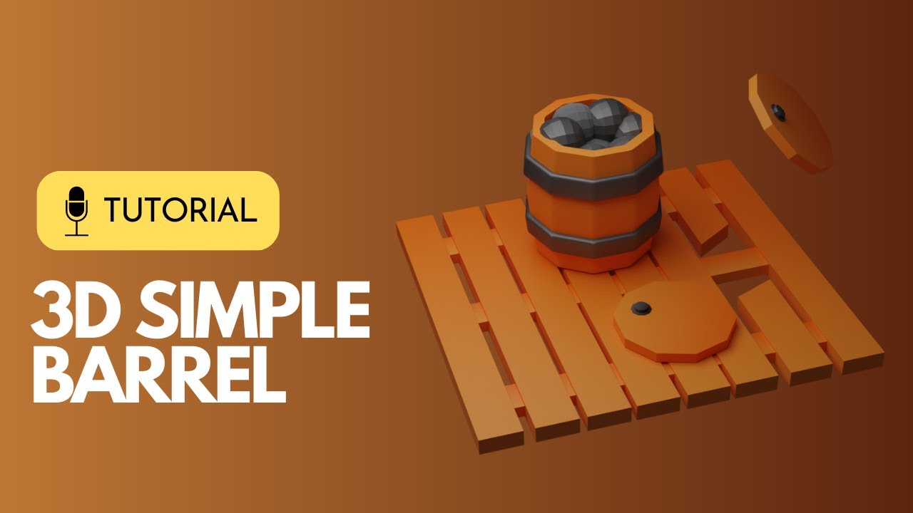 Blender 3D Simple Barrel Tutorial - Blender 3.4.1 - YouTube