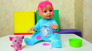 Boneka Baby Annabell kehilangan mainan favoritnya! Video boneka bayi. Mainan untuk anak perempuan