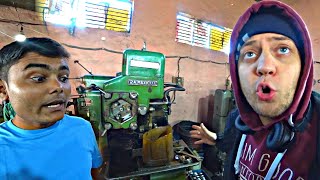 Inside of the Indian FACTORY  First time in India ️ Walking in the Dangerous District