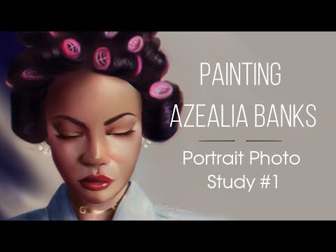 Portrait Photo Study Painting #1 | Azealia Banks