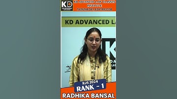 KDALC - RJS RADHIKA BANSAL (Rank-1)#shorts #adj #rjs #kdalc #rjsmains #apo #jlo #kdcharansir