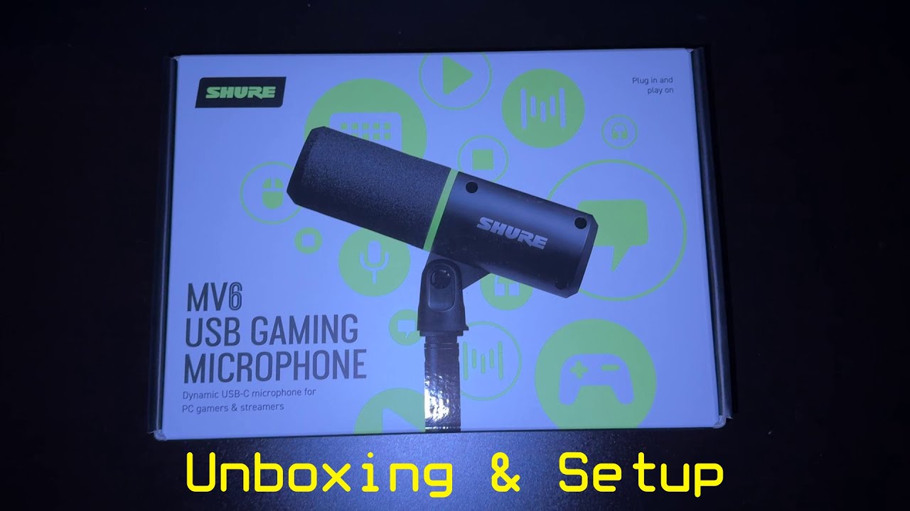Shure MV6 Gaming Microphone Unboxing & Setup - YouTube