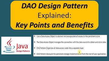 DAO Design Pattern Explained: Key Points and Benefits | Data Access Object Design Pattern