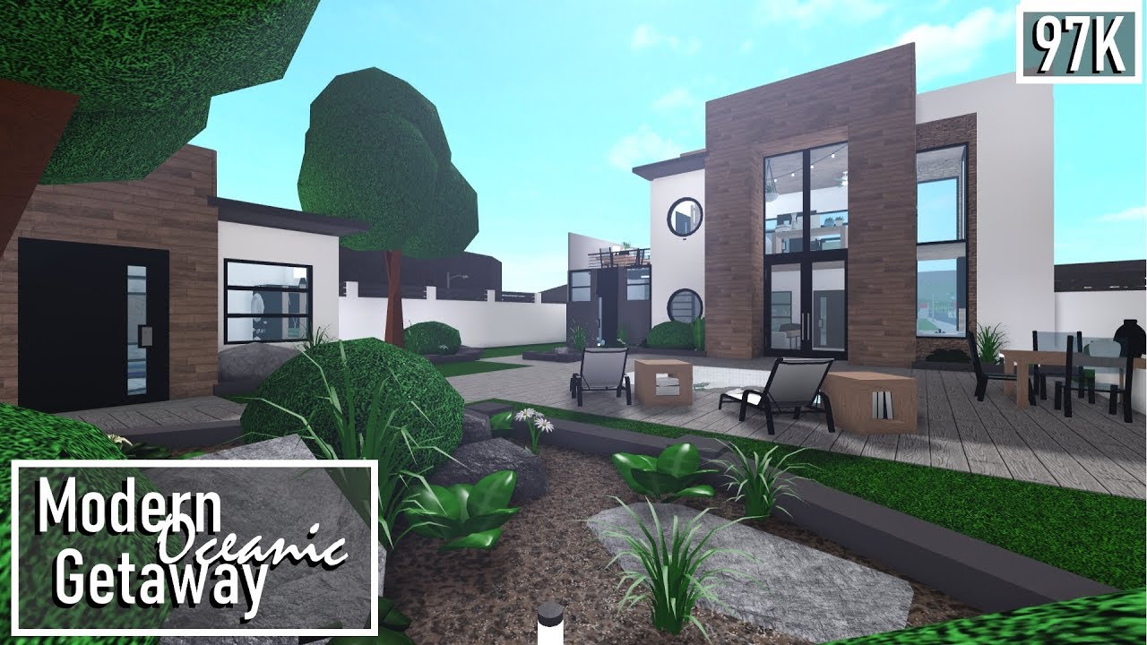 Bloxburg Modern Oceanic Getaway 97k Youtube - roblox bloxburg modern mansion getaway