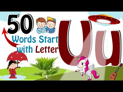 u letter words 50 | Phonics letter U | Letter U Vocabulary | Kids Video | Kids Grade