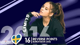 Eurovision 2016 | Reverse Points