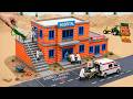 Science Project | Builds a Modern 2-Story Fireproof Hospital and Garage with Brick and Cement
