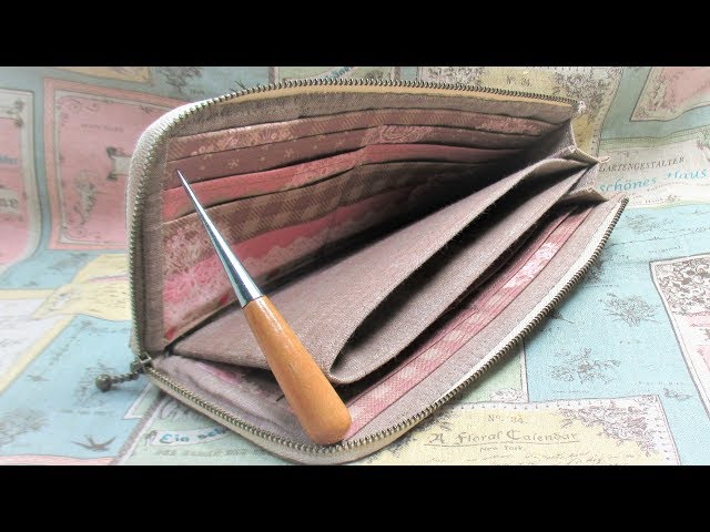 L型ファスナー長財布　作ってみた＆作り方　How to make an L-shaped Fabric Wallet