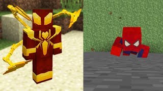 EN GÜÇLÜ SPIDER-MAN HANGİSİ? - Iron Spider vs Tobey (Minecraft)