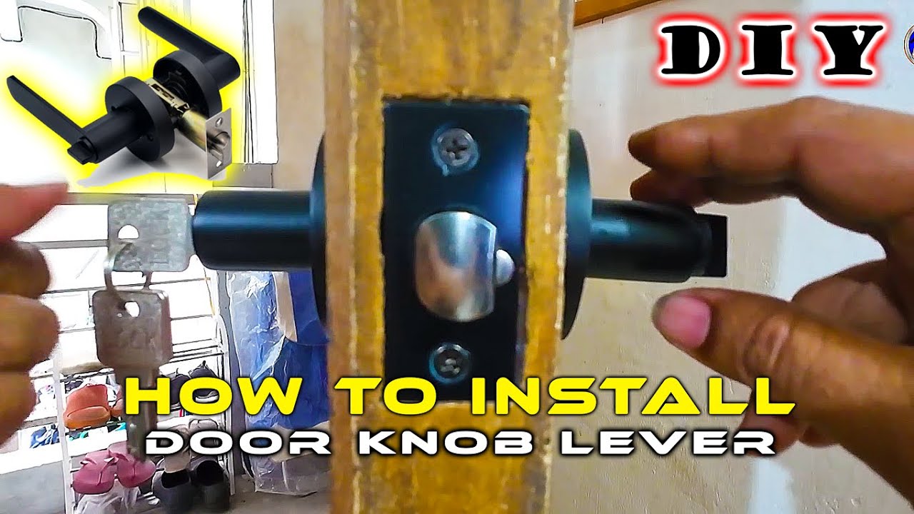 ⭕ Madali At Simpleng Pagkabit Ng Door Knob Lever ⦿ DIY Fast And Easy Fix Install Of Door Knob Lever
