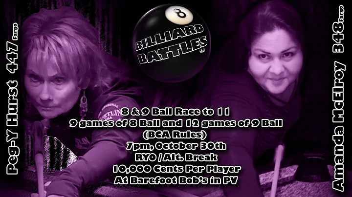 Billiard Battles Match 10-30-2020 -  Amanda McElro...