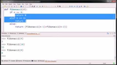递归斐波那契函数的例子 Recursive Fibonacci Example