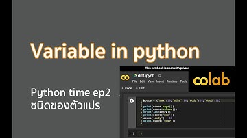 python กับชนิดของตัวแปร