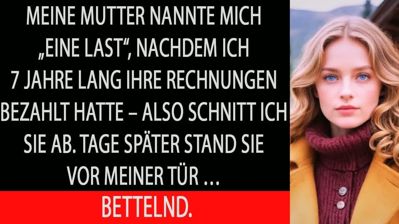 Mama nannte mich eine Last nach 7 Jahren Rechnungen – ich kappte alles, sie flehte zurück