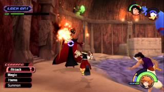 Kingdom Hearts HD 1.5 Remix - Final Mix: Jafar
The battle against Jafar (both human and genie form) is pretty boring, if you know the pattern. When fighting the human, just stay against the walls and keep moving. Against the evil genie form, just keep moving and dont fall off the platforms and hell be down before you know it. Kingdom Hearts HD 1.5 Remix - Final Mix: Jafar