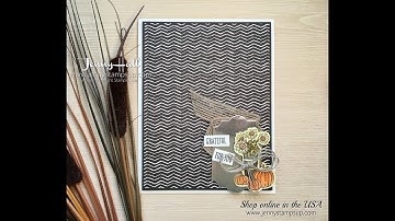 Watercolor pencils on patterned paper using Stampin Up products with Jenny Hall