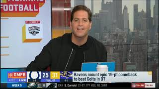 Peter Schrager reacts to Ravens def. Colts 31-25; Lamar Jackson 335 yds, 4 TD