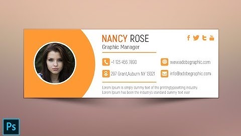 How To Make Email Signature Design - Photoshop CC Tutorial
