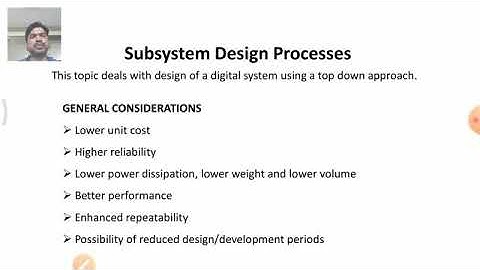 MODULE 3: Subsystem design process