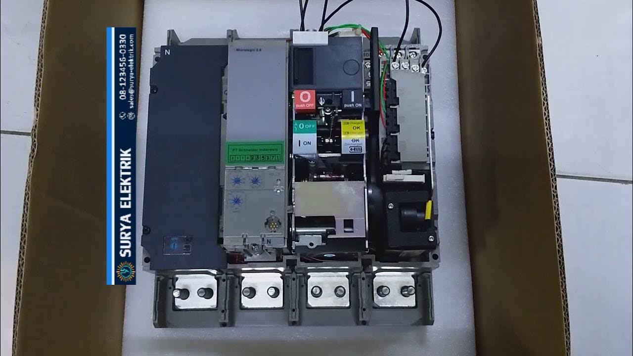 MCCB Breaker Schneider Electric NS 8001600 4P 4Pole with Motor Motorized YouTube