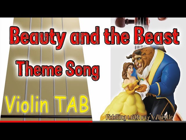 Beauty and the Beast - Movie Theme Song - Violin - Play Along Tab Tutorial class=