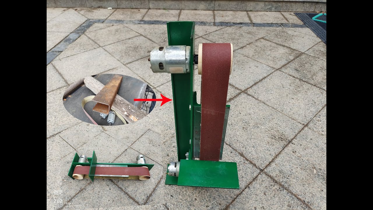 How To Make Handheld Belt Sander using 775 DC Motor (Simple DIY) .That