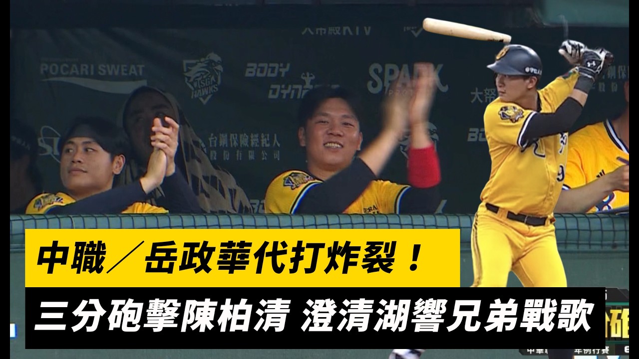 中職/岳政華代打炸裂!三分砲擊陳柏清 澄清湖響兄弟戰歌|NOWNEWS