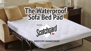 Sleep Philosophy Holden Waterproof Sofa Bed Mattress Protection Pad with 3M Scotchgard Moisture Management White Full BASI16-0288