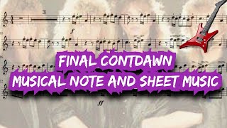 Final Countdown _  sheet music notes 🎵🎵#music / #موسيقى screenshot 5