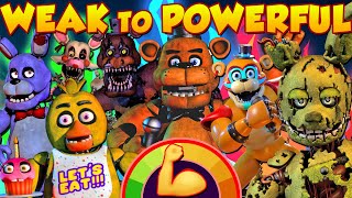 Five Nights at Freddy’s Animatronics: Weak to Powerful