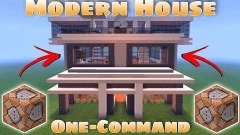 How To Spawn | Modern House |Using Command Block | In Minecraft PE