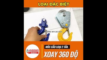 MÓC CẨU 2 TẤN loại đặc biệt XOAY 360 ĐỘ lắp cho MÁY TỜI NÂNG, CẨU, PALANG #shorts #moccau